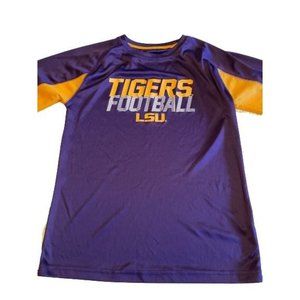 LSU Tigers Football Long Sleeve Boys LG 10 12 Russell Athletic